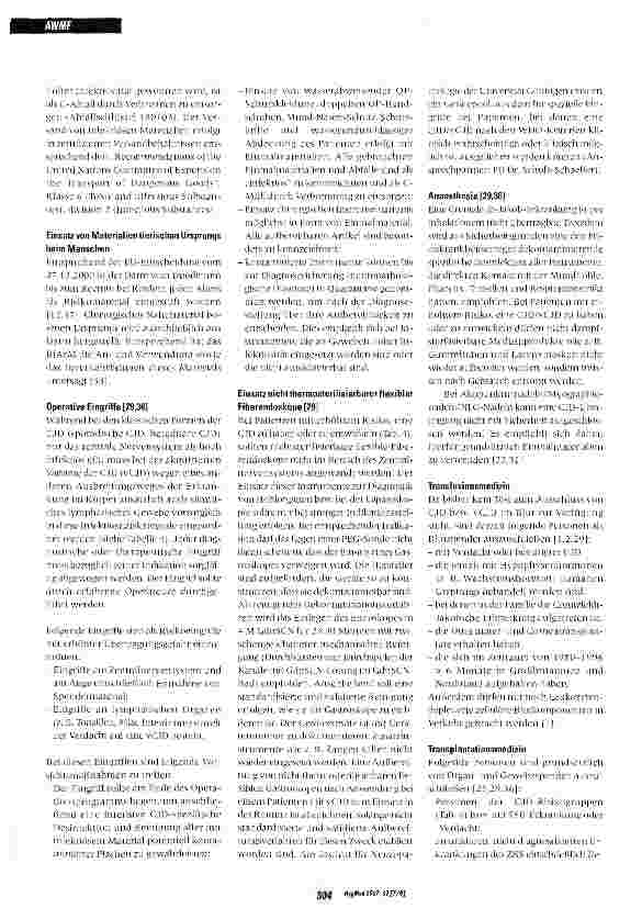 Vorschauseite 4: Prophylaxe der Creutzfeldt-Jakob-Erkrankung in Krankenhaus und Praxis