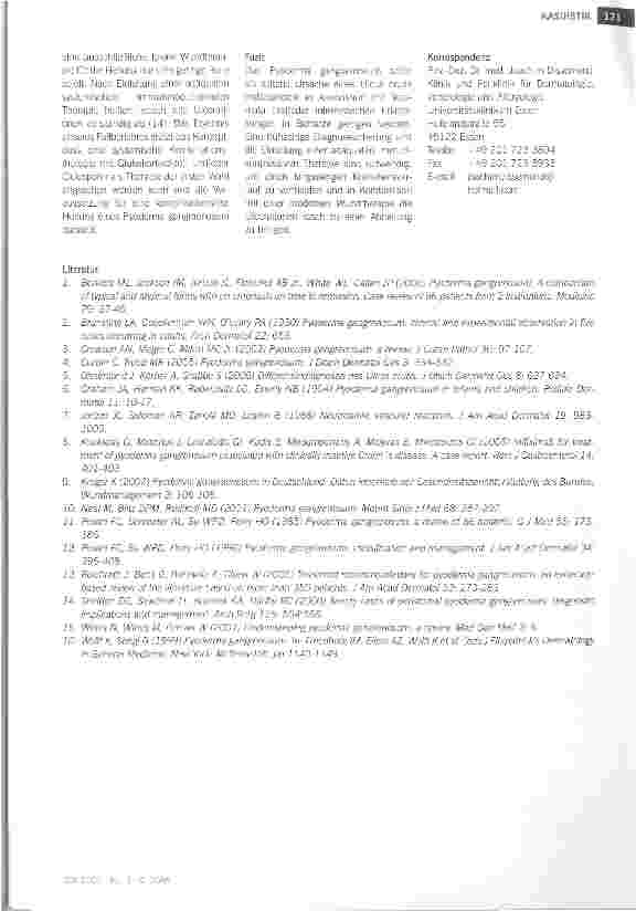 Vorschauseite 5: Pyoderma gangraenosum bei Colitis ulcerosa: Eine seltene Ursache eines Ulcus cruris