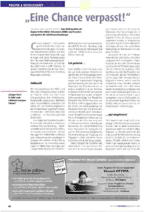 Vorschauseite 1: Eine Chance verpasst!