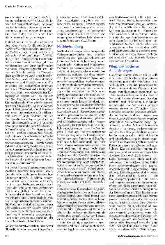 Vorschauseite 5: Die Behandlung und Pflege des brandverletzten Kindes