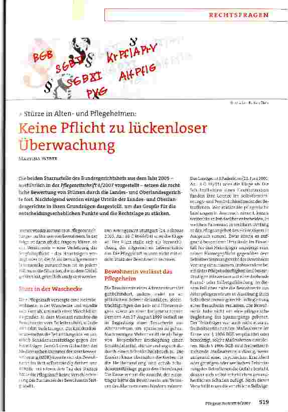 Vorschauseite 1: Keine Pflicht zu lückenloser Überwachung