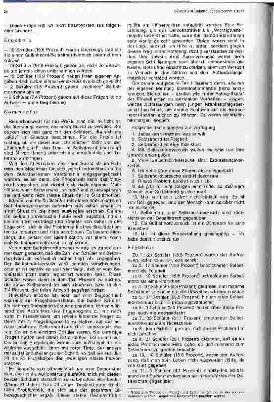 Vorschauseite 3: Einstellung von Krankenpflegeschülern zu Selbstmordpatienten