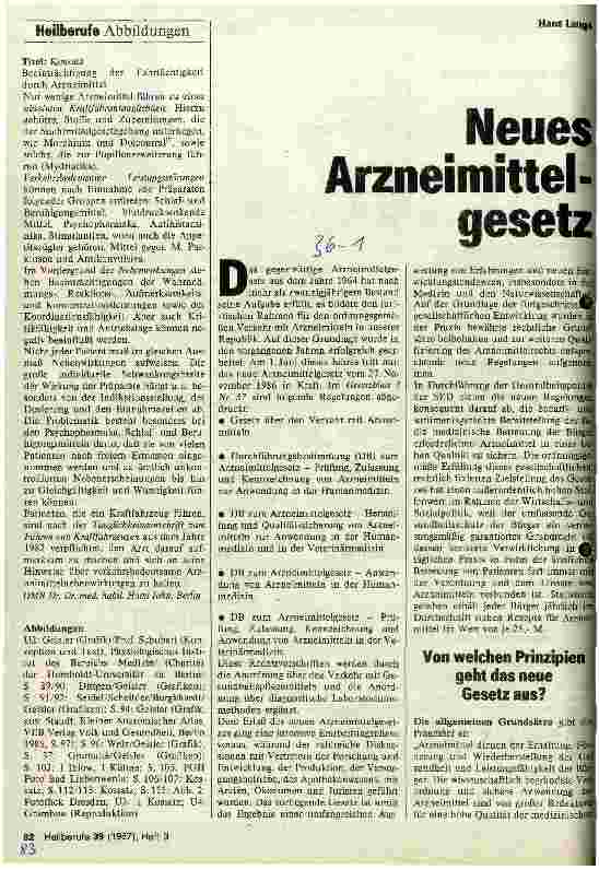 Vorschauseite 1: Neues Arzneimittelgesetz