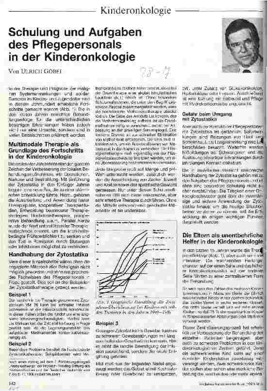 Vorschauseite 1: Schulung und Aufgaben des Pflegepersonals in der Kinderonkologie