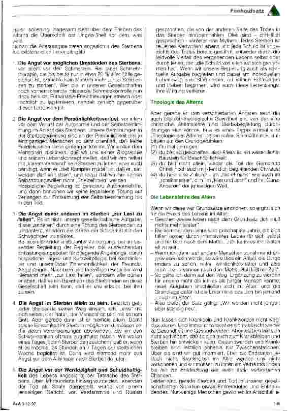 Vorschauseite 3: Leben können bis zuletzt - Lassen wir Leben auch im Sterben noch zu?