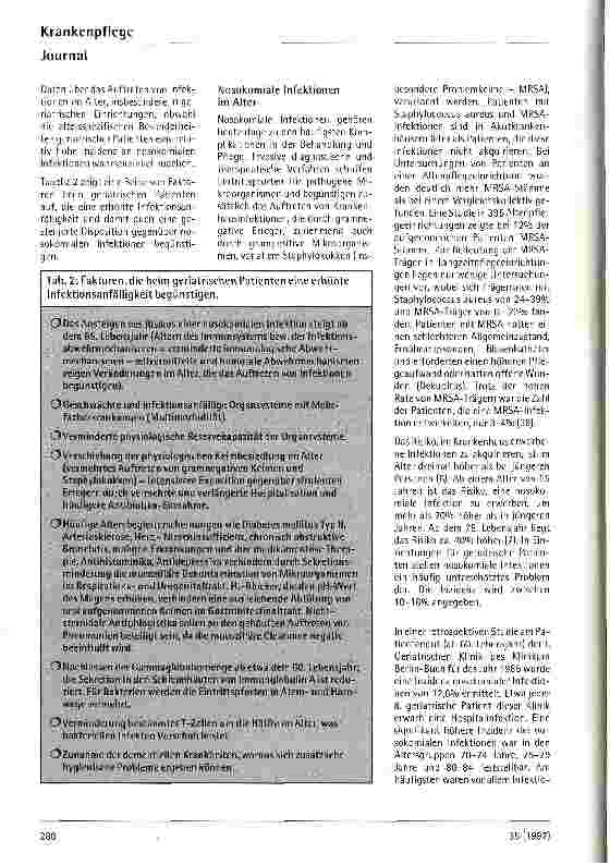 Vorschauseite 2: Infektiologische Krankheitsbilder in der Geriatrie unter besonderer Berücksichtigung der Krankenhausinfekte