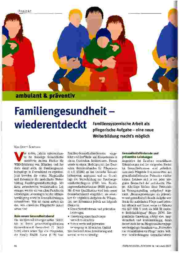 Vorschauseite 1: Familiengesundheit -wiederentdeckt