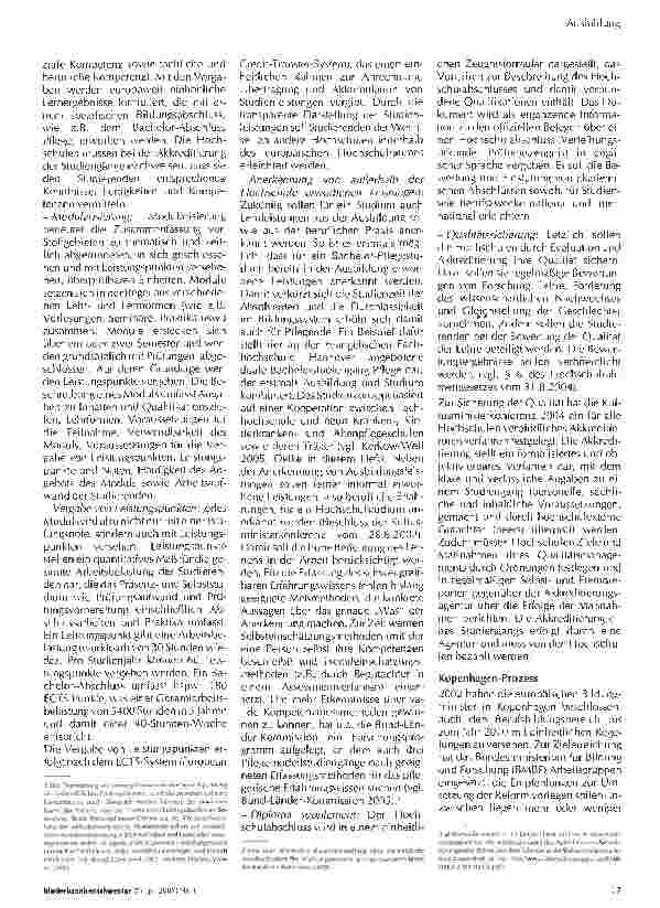 Vorschauseite 2: Europäisierung der Pflegebildung