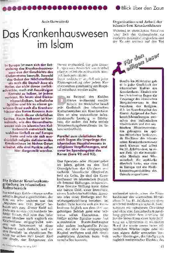 Vorschauseite 1: Das Krankenhauswesen im Islam