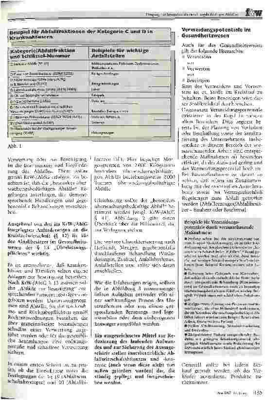 Vorschauseite 2: Umgang mit besonders überwachungsbedürftigen Abfällen Ihre Bestimmung und Entsorgung
