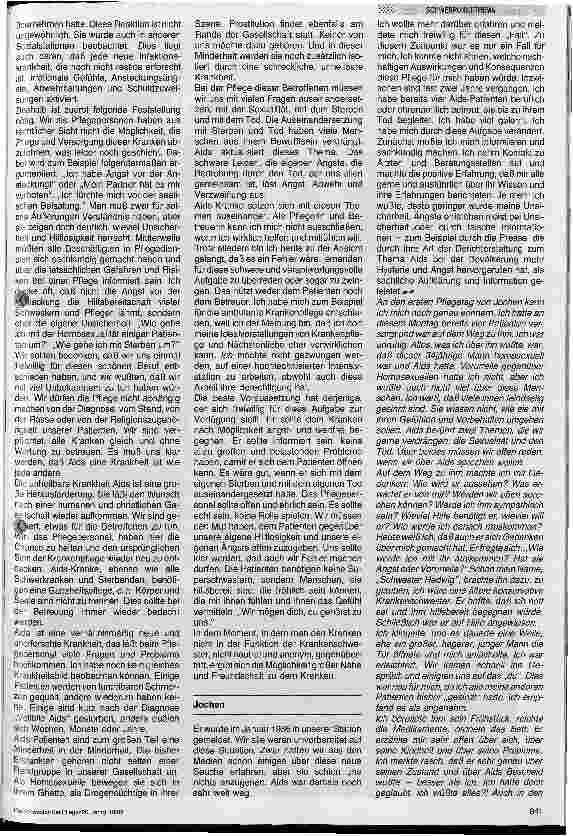 Vorschauseite 2: Die Pflege von Aids-Kranken
