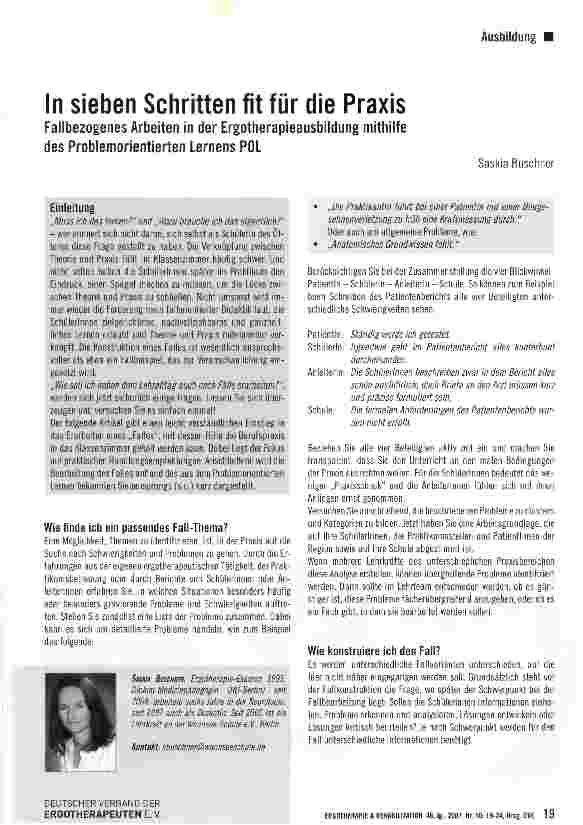 Vorschauseite 1: In sieben Schritten fit für die Praxis