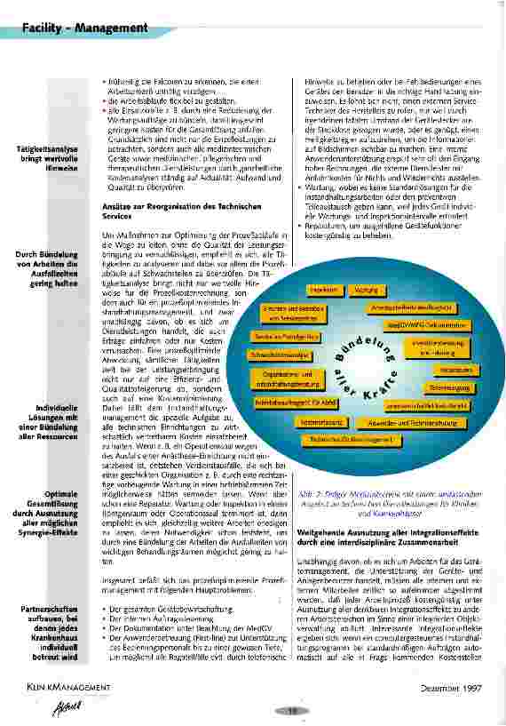 Vorschauseite 3: Instandhaltungs-Systeme in Krankenhäusern Vorüberlegung zum Einsatz
