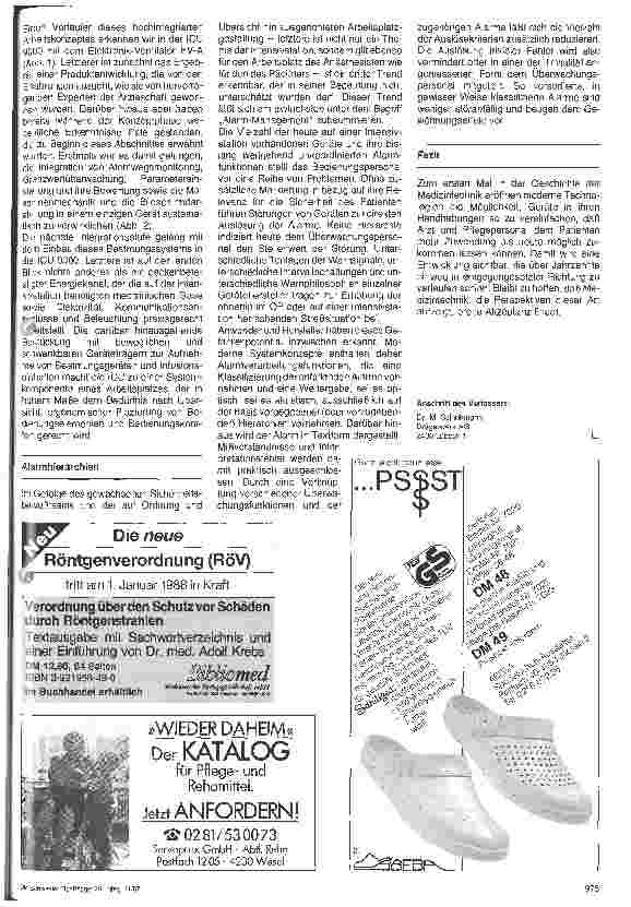 Vorschauseite 4: Entwicklungstrends in der Beatmungsund Narkosetechnik