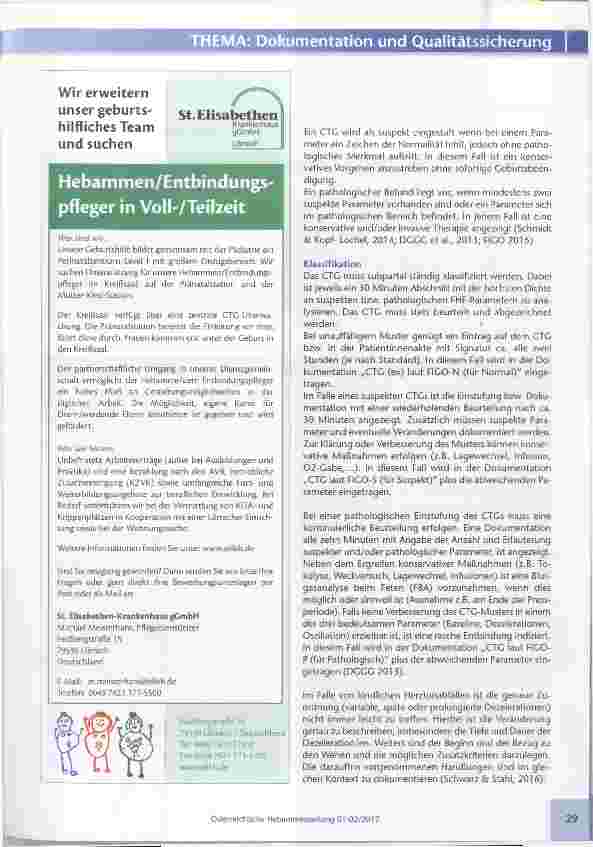 Vorschauseite 3: CTG und Dokumentation: worauf kommt es an?