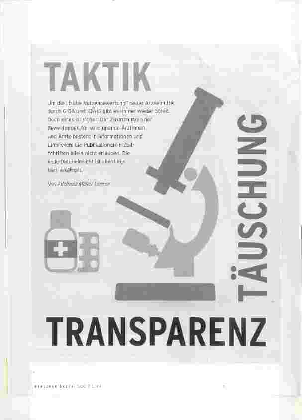 Vorschauseite 1: Taktik Transparenz Täuschung