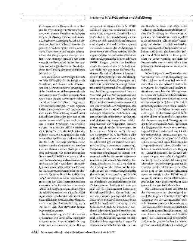 Vorschauseite 3: AIDS-Prävention -ein Erfolgsmodell in der Krise