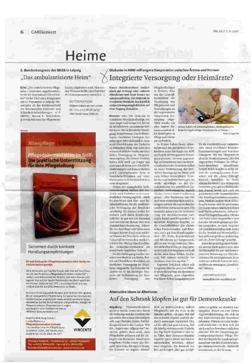 Vorschauseite 1: Integrierte Versorgung oder Heimärzte?