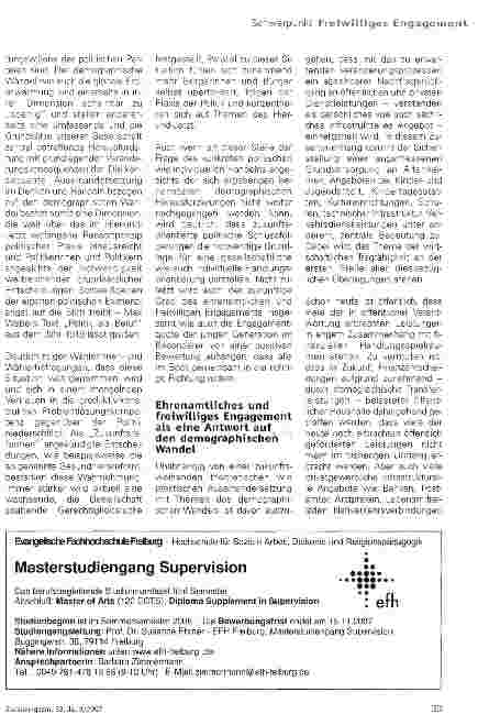 Vorschauseite 4: Schwindende Bevölkerung -schwindendes Engagement?