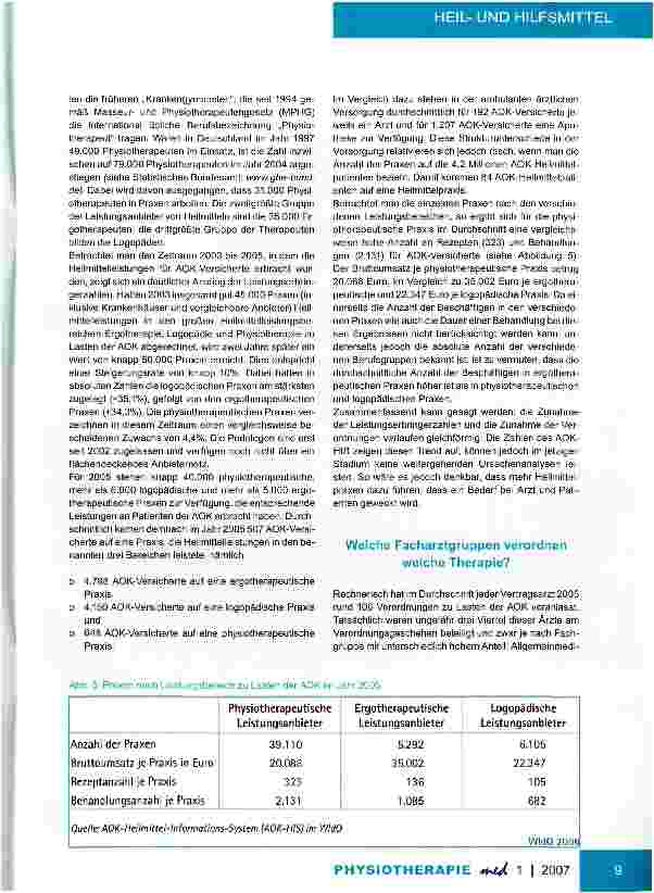 Vorschauseite 5: Heilund Hilfsmittel in der Physiotherapie Teil I: Aktueller Stand in Deutschland
