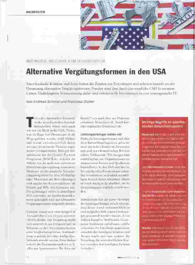 Vorschauseite 1: Alternative Vergütungsformen in den USA