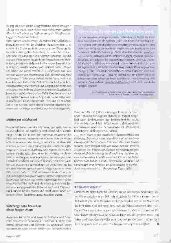 Vorschauseite 2: Fachstelle für„Väter von Kindern mit Behinderung