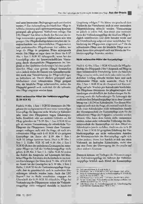 Vorschauseite 5: Rechtsgrundlagen der Finanzierung der teilstationären Pflege