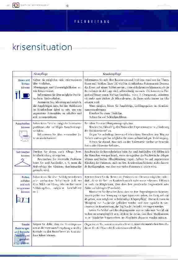 Vorschauseite 3: Krisensituation Krankenhausaufenthalt