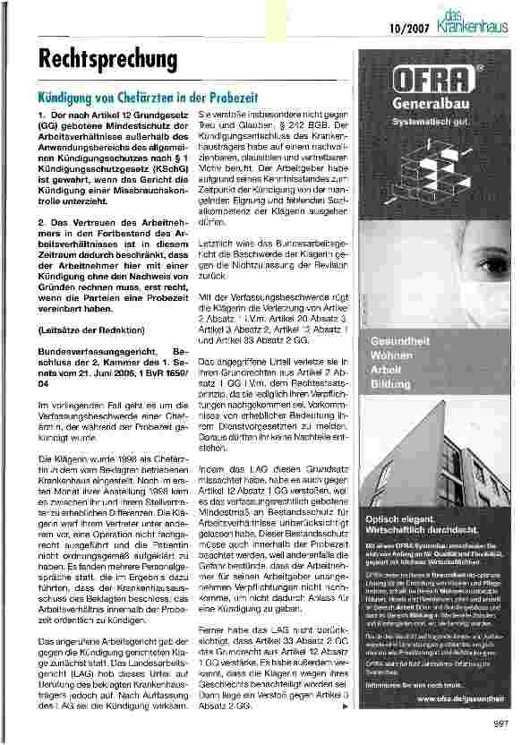 Vorschauseite 1: Rechtsprechung
