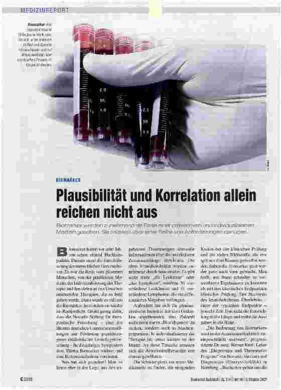Vorschauseite 1: Plausibilität und Korrelation allein reichen nicht aus