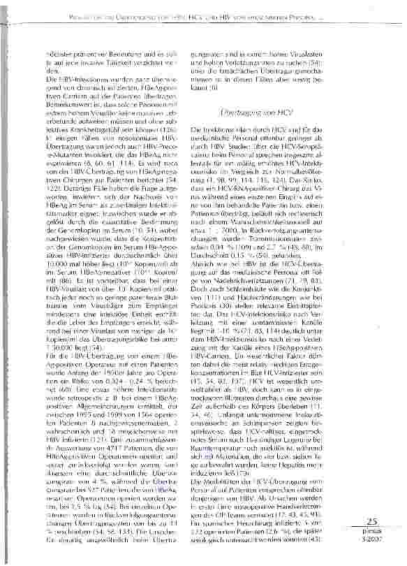 Vorschauseite 4: Prävention der Übertragung von HBV, HCV und HIV vom medizinischen Personal auf Patienten