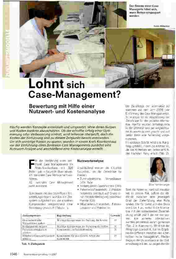 Vorschauseite 1: Lohnt sich Case-Management?