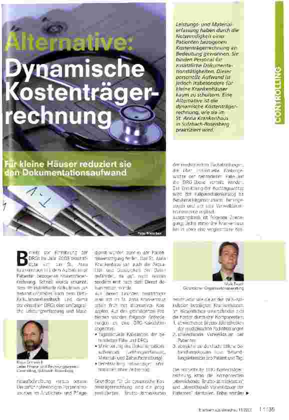 Vorschauseite 1: Alternative: Dynamische Kostenträgerrechnung