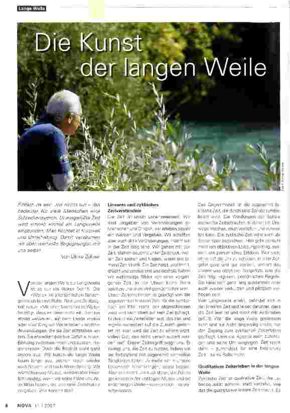 Vorschauseite 1: Die Kunst der langen Weile