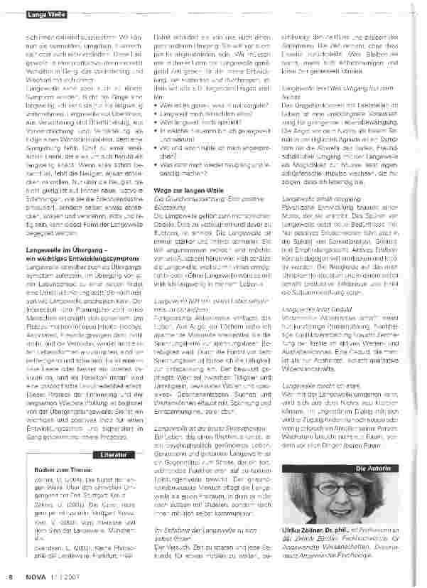 Vorschauseite 3: Die Kunst der langen Weile