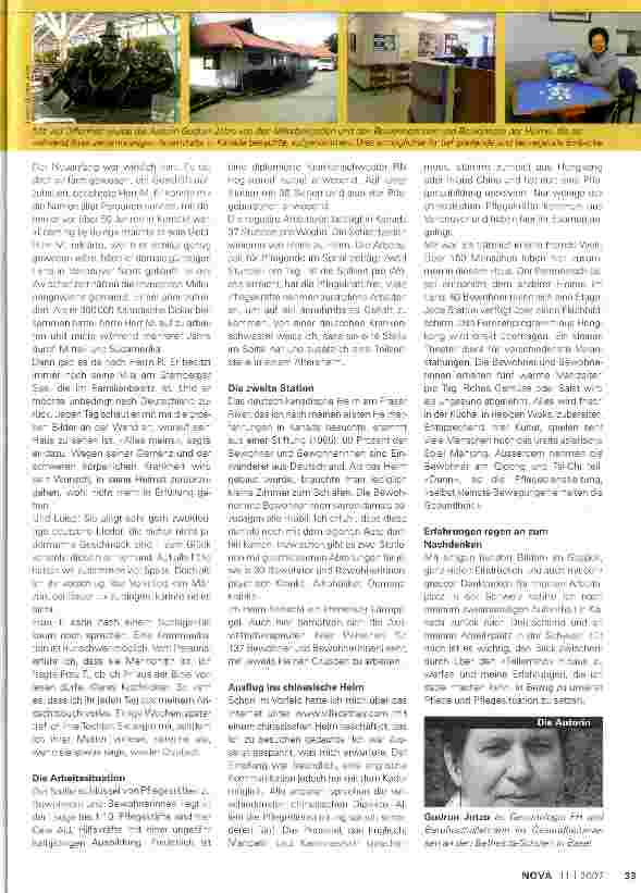Vorschauseite 2: Zwei Monate Auszeit im Altersheim