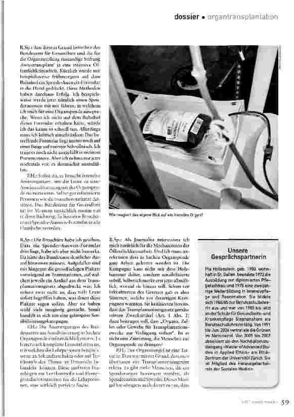 Vorschauseite 2: Wo stehen wir heute in Sachen Organtransplantation