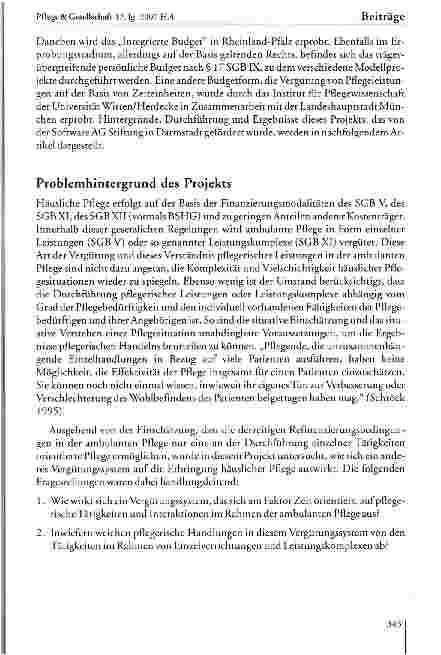 Vorschauseite 3: Auswirkungen von Vergütungsregelungen in der häuslichen Pflege