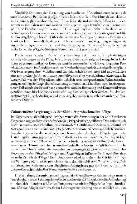 Vorschauseite 6: Auswirkungen von Vergütungsregelungen in der häuslichen Pflege