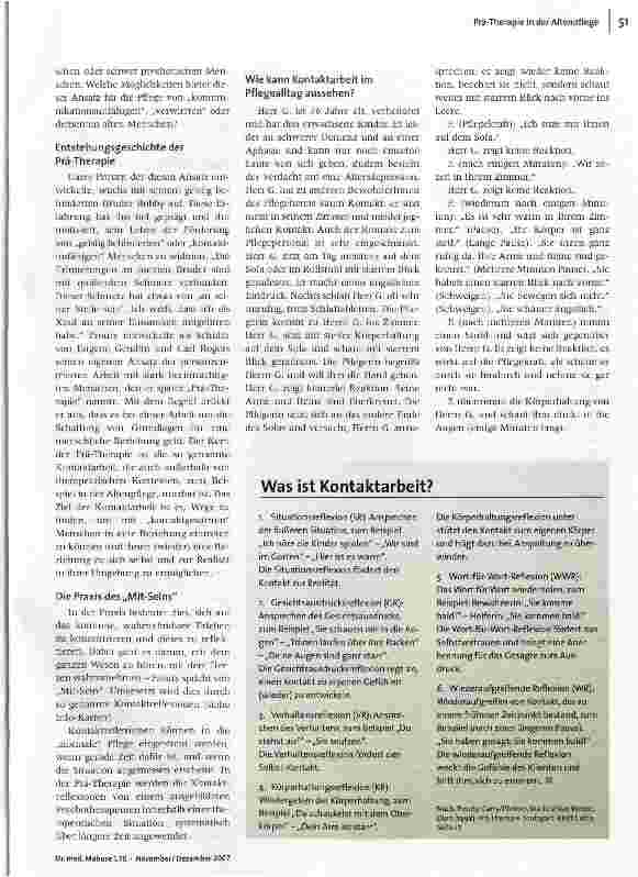 Vorschauseite 2: Prä-Therapie in der Altenpflege