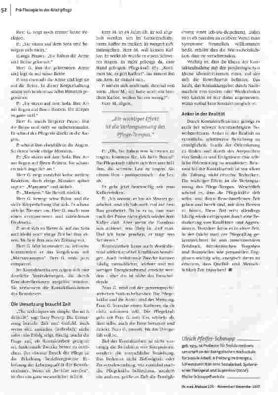Vorschauseite 3: Prä-Therapie in der Altenpflege