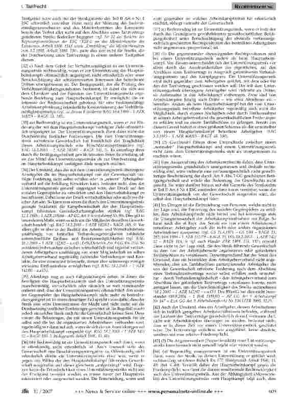 Vorschauseite 4: Rechtmäßigkeit eines Unterstützungsstreiks