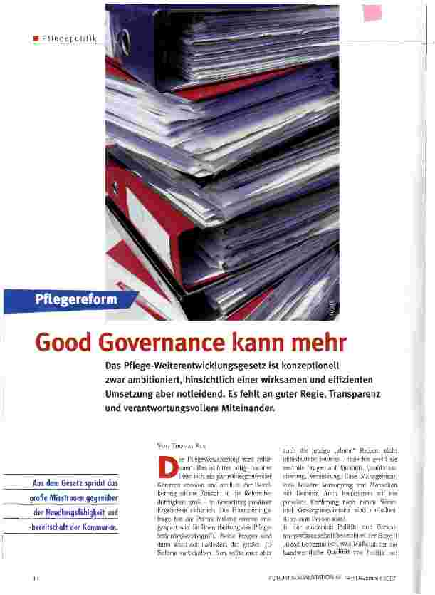 Vorschauseite 1: Good Governance kann mehr