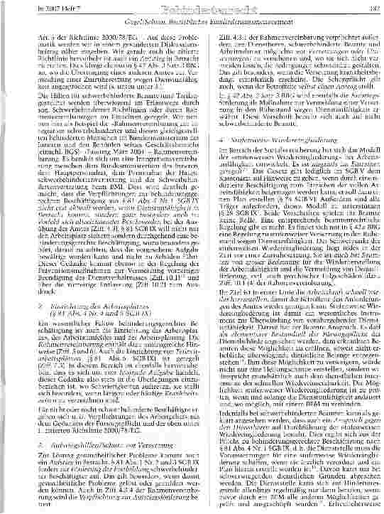 Vorschauseite 3: Betriebliches Eingliederungsmanagement und Stufenweise Wiedereingliederung für Beamte