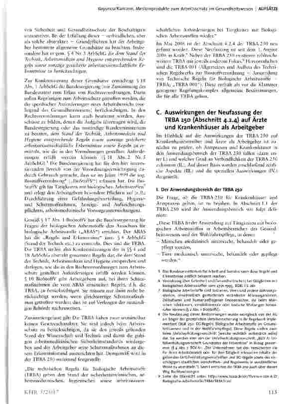 Vorschauseite 3: Medizinprodukte zum Arbeitsschutz im Gesundheitswesen - die Folgen der Neufassung der TRBA 250 für Krankenhäuser und Arztpraxen