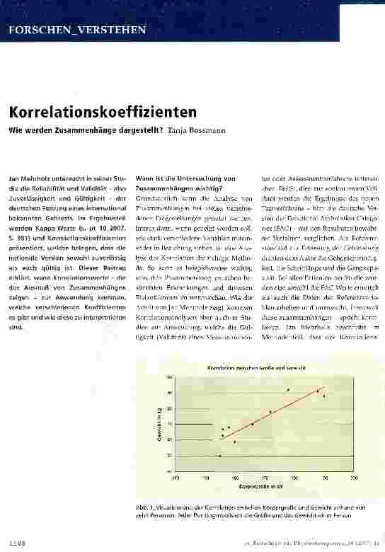 Vorschauseite 1: Korrelationskoeffizienten