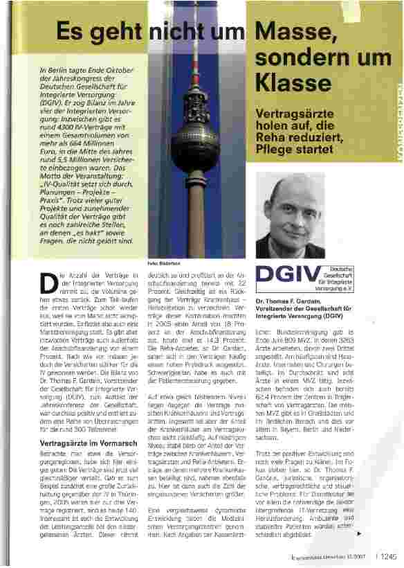 Vorschauseite 1: Es geht nicht um Masse, sondern um Klasse
