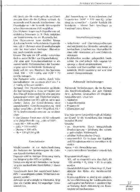 Vorschauseite 2: Anästhesie bei Organentnahme