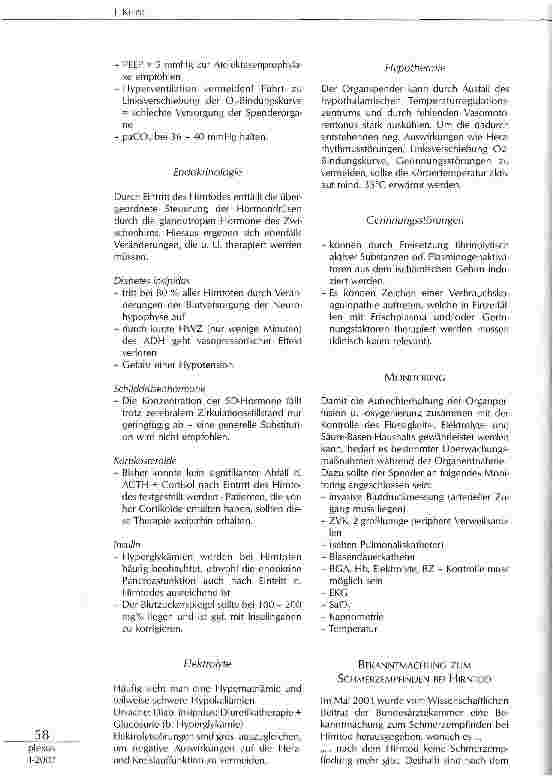 Vorschauseite 3: Anästhesie bei Organentnahme