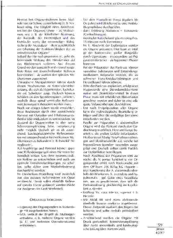 Vorschauseite 4: Anästhesie bei Organentnahme